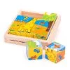 Bigjigs Safari Cube Puzzle -Trendy Toy Store BJ512