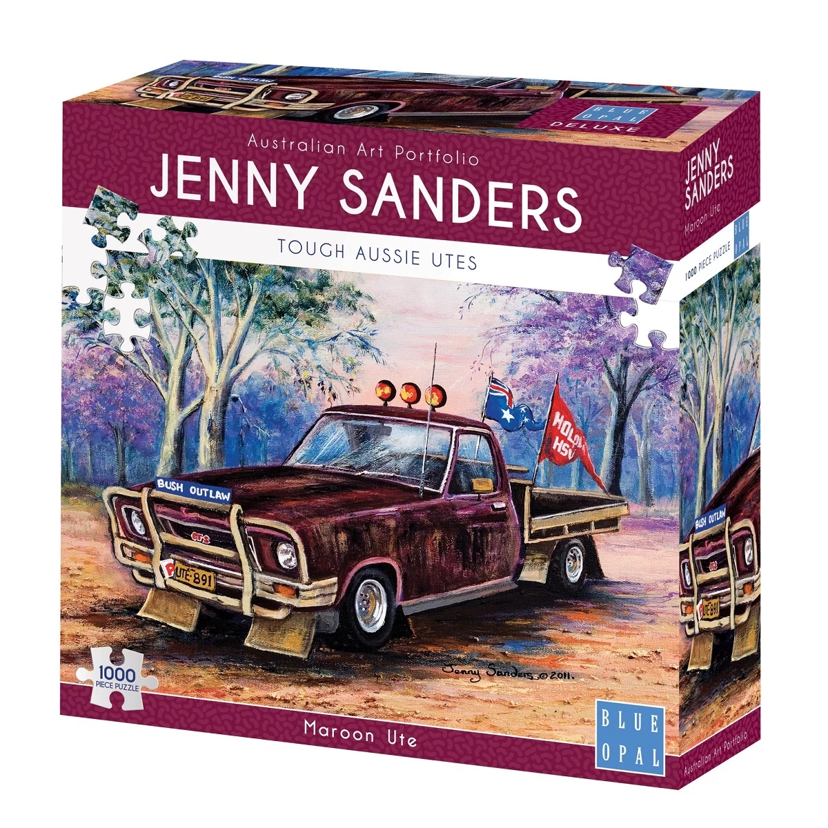 Blue Opal - Jenny Sanders Maroon Ute 1000pc Jigsaw Puzzle 3 Blue Opal - Jenny Sanders Maroon Ute 1000pc Jigsaw Puzzle