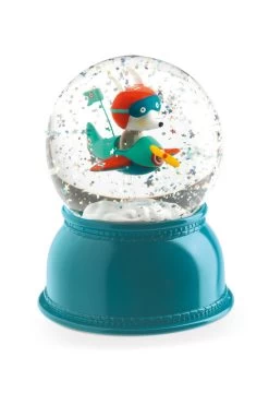 Djeco Night Light - Airplane Snow Globe