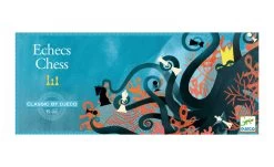 Djeco Chess Board Game With Wooden Chess Pieces