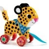 Djeco Greta Leopard Pull-Along Wooden Toy -Trendy Toy Store DJ6220
