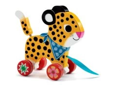 Djeco Greta Leopard Pull-Along Wooden Toy