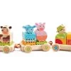 Djeco Creafarm Pull Along Animal Stacking Toy 24pc