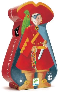 Djeco Pirate & Treasure 36pc Silhouette Jigsaw Puzzle