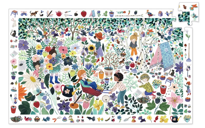 Djeco Flowers Observation Jigsaw Puzzle 100pc 3 Djeco Flowers Observation Jigsaw Puzzle 100pc