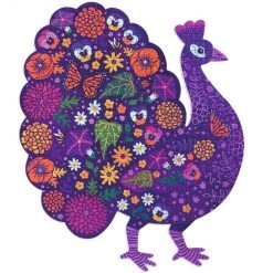 Djeco Peacock Shaped 500pc Art Puzzle