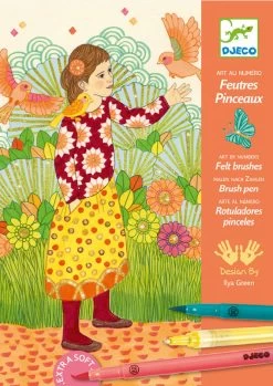 Djeco Felt Brushes Art By Numbers | Spellbound