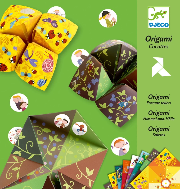 Djeco Origami Bird Game Fortune Tellers Paper Craft Kit 3 Djeco Origami Bird Game Fortune Tellers Paper Craft Kit