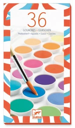 Djeco Gouaches Colour Paints 36pc Set