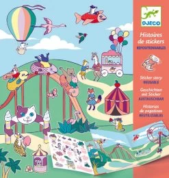 Djeco Sticker Stories At The Funfair Repositionable Stickers