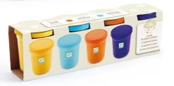 Djeco Modelling Dough Set | 4 Tubs Nature Play Dough Colours