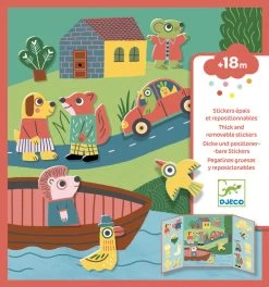 Djeco Animals Repositionable Stickers Set