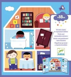 Djeco House Repositionable Stickers Set