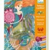 Djeco Glitter Boards Mermaids Craft Kit -Trendy Toy Store DJ9507