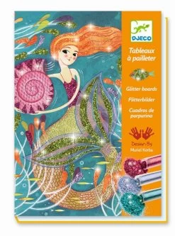 Djeco Glitter Boards Mermaids Craft Kit