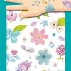 Djeco Fair Flowers Of The Field Tattoos With Glitter -Trendy Toy Store DJ9585