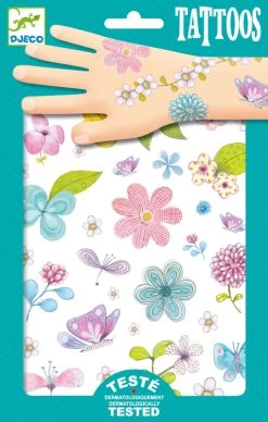Djeco Fair Flowers Of The Field Tattoos With Glitter