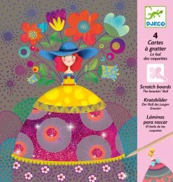 Djeco The Beauties Ball Glitter Scratch Boards