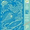 Djeco Sea Life Glow In The Dark Scratch Cards