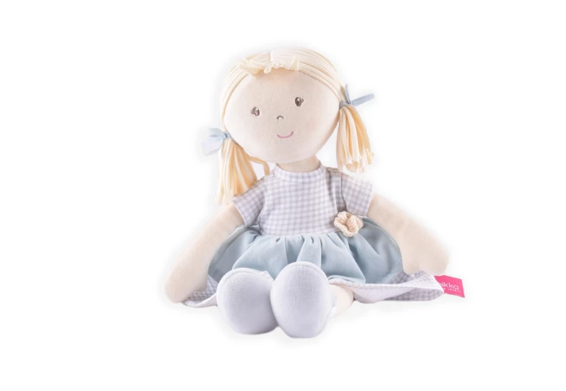Bonikka Rag Doll - Neva With Blonde Hair & Blue Cotton Dress 3 Bonikka Rag Doll - Neva With Blonde Hair & Blue Cotton Dress