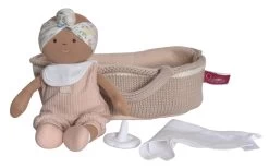 Bonikka Green Outfit Baby Doll With Knitted Carry Cot