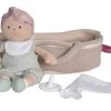 Bonikka Pink Outfit Baby Doll With Knitted Carry Cot -Trendy Toy Store DSL1906