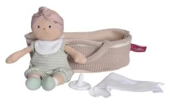 Bonikka Pink Outfit Baby Doll With Knitted Carry Cot