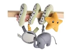 Tikiri Elephant Spiral Pram Toy | Organic Cotton Baby Toy