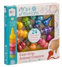Educational Colours - Easi-Grip Animal Crayons Set 24