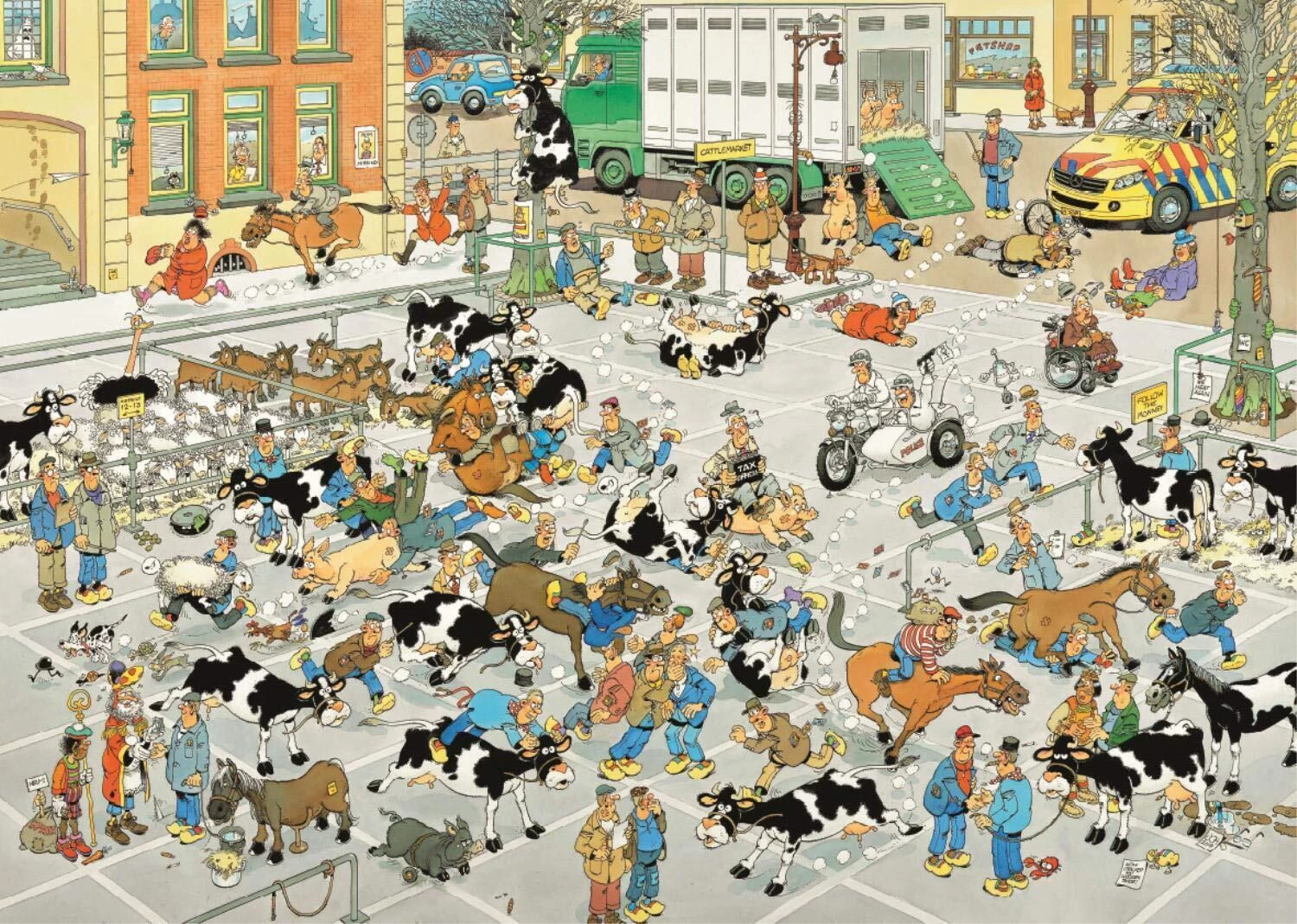 Jan Van Haasteren The Cattle Market | 1000pc Comic Jigsaw Puzzle 3 Jan Van Haasteren The Cattle Market | 1000pc Comic Jigsaw Puzzle