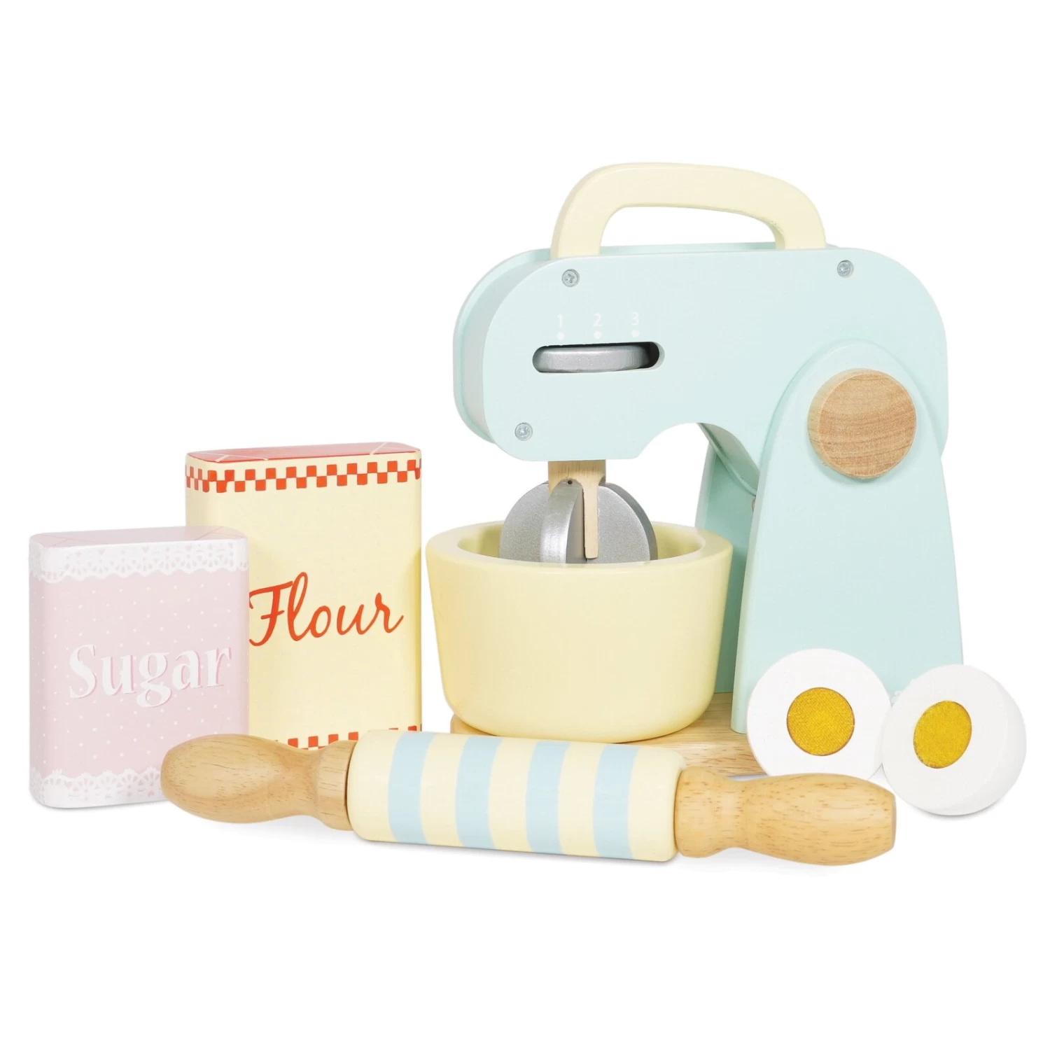 Le Toy Van Honeybake Wooden Mixer Set 3 Le Toy Van Honeybake Wooden Mixer Set