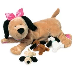 Manhattan Toy Co. Nursing Nana Dog With Puppies