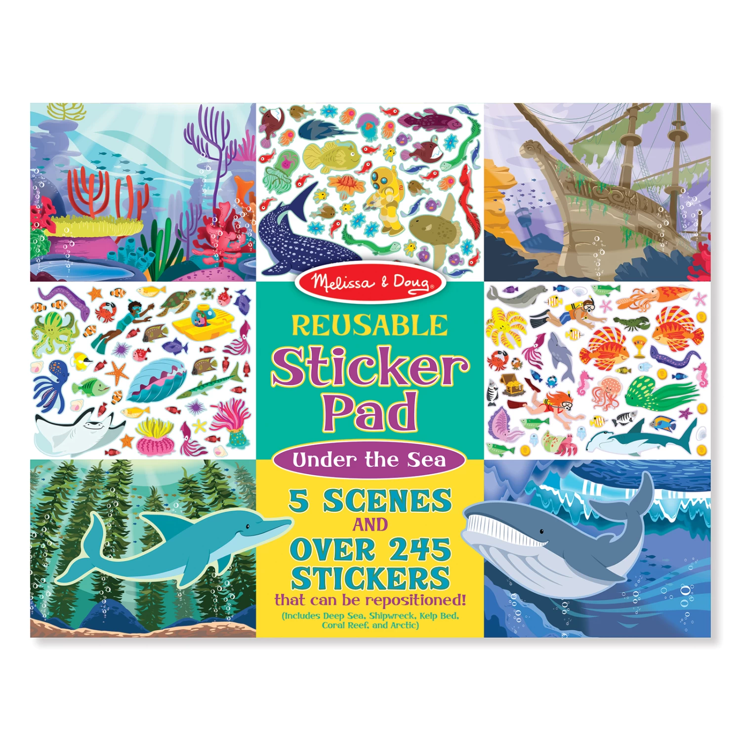 Melissa & Doug Reusable Sticker Activity Pad - Under The Sea 3 Melissa & Doug Reusable Sticker Activity Pad - Under The Sea
