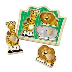 Melissa & Doug - Jungle Friends Jumbo Knob Puzzle