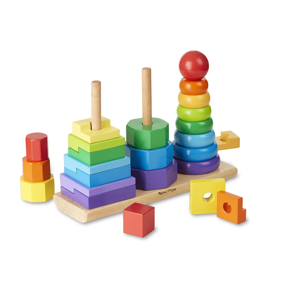 Melissa & Doug - Geometric Stacker Wooden Toy 3 Melissa & Doug - Geometric Stacker Wooden Toy