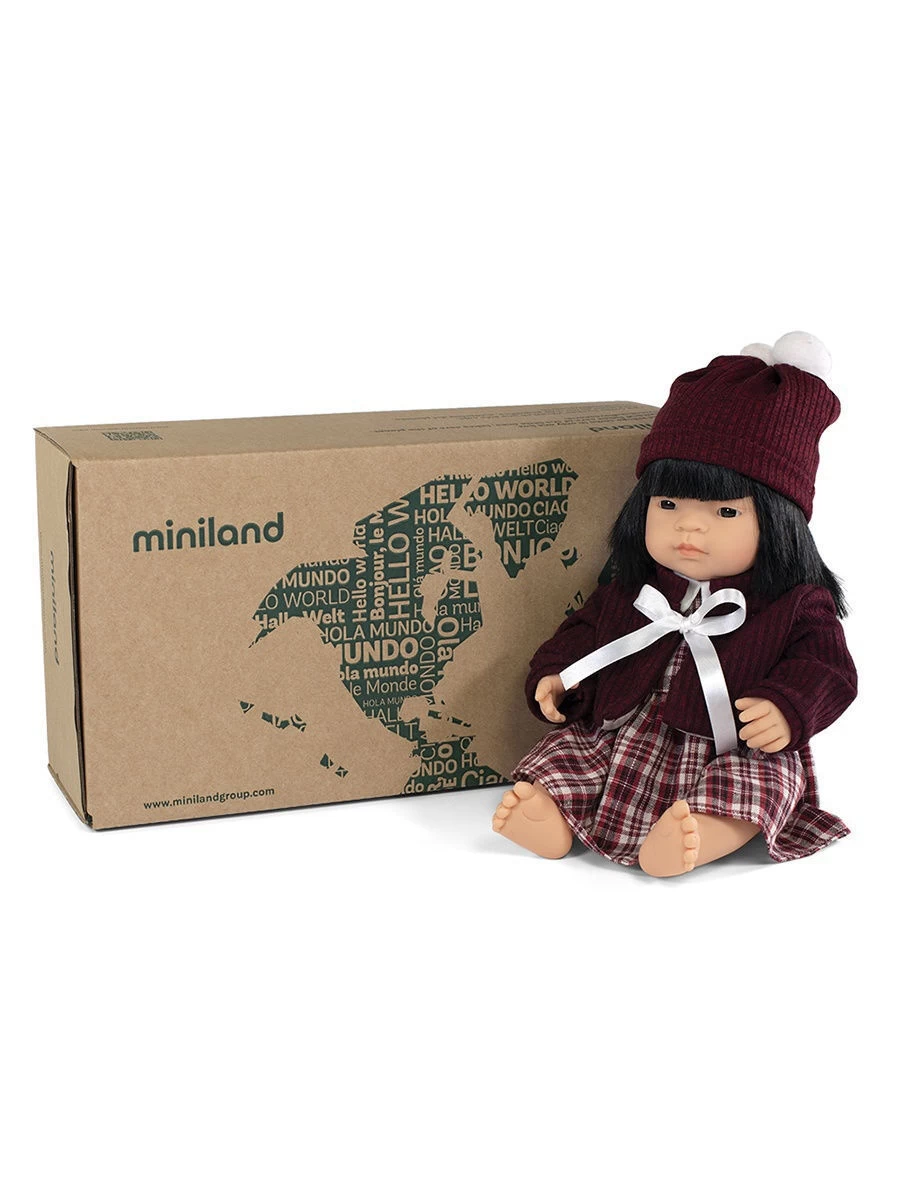Miniland Doll Asian Girl 38cm Boxed With Outfit | Anatomically Correct Baby Doll 3 Miniland Doll Asian Girl 38cm Boxed With Outfit | Anatomically Correct Baby Doll