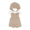 Miniland Doll Clothes - Eco Knitted Rompers & Bonnet 38-42cm Doll 2 Miniland Doll Clothes - Eco Knitted Rompers & Bonnet 38-42cm Doll -Trendy Toy Store MNL31688