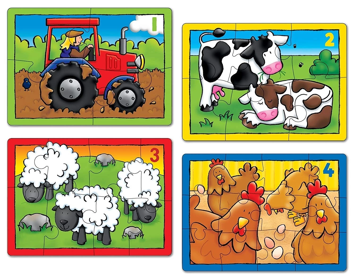 Orchard Toys - Farm 4 In A Box Jigsaw Puzzle 4, 6, 8 & 12pc 3 Orchard Toys - Farm 4 In A Box Jigsaw Puzzle 4, 6, 8 & 12pc