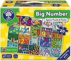 Orchard Toys - Big Number Poster & Jigsaw Puzzle 20 Piece