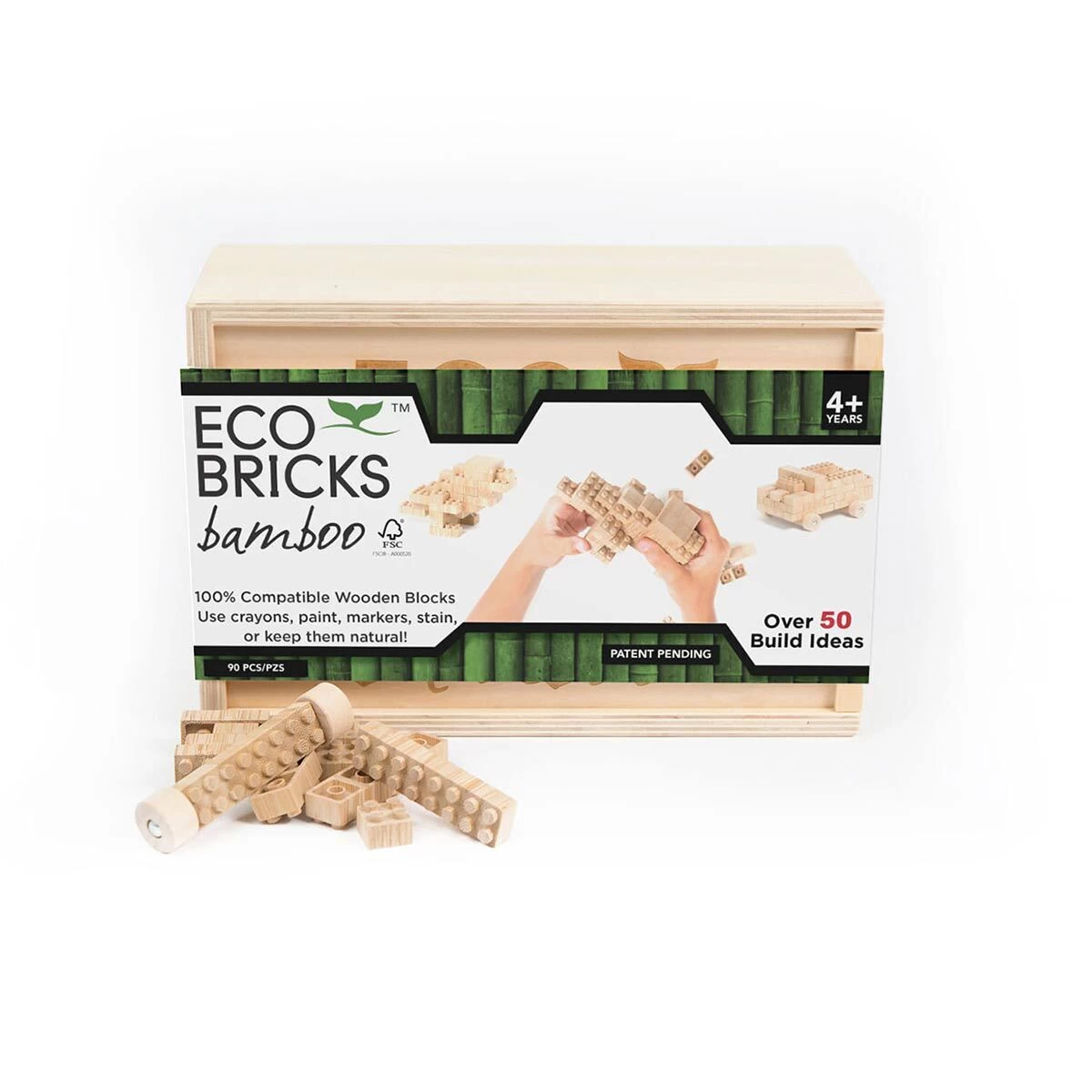 Once Kids - Eco Bricks Bamboo 90 Piece 3 Once Kids - Eco Bricks Bamboo 90 Piece