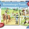 Ravensburger - A Day At The Stables 3x49pc Jigsaw Puzzle