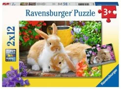 Ravensburger - Guinea Pigs & Bunnies 2x12pc Jigsaw Puzzle