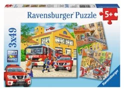 Ravensburger Fire Brigade Run Jigsaw Puzzle 3x49pc