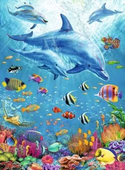 Ravensburger Pod Of Dolphins Jigsaw Puzzle 100pc