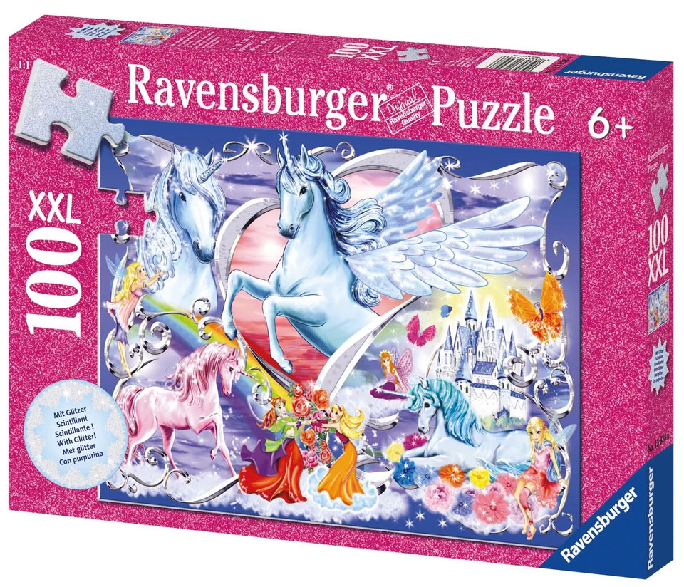 Ravensburger Amazing Unicorns Glitter Jigsaw Puzzle 100pc 3 Ravensburger Amazing Unicorns Glitter Jigsaw Puzzle 100pc