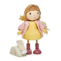 Tender Leaf Toys Tender Leaf Amy Goodwood Wooden Doll With Pet Rabbit
