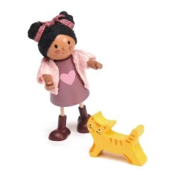 Tender Leaf Toys Tender Leaf Ayana Wooden Doll With Cat