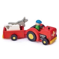 Tender Leaf Toys Wooden Tractor And Trailer