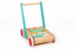 Tender Leaf Toys Tender Leaf Baby Block Walker | Wagon With Wooden Blocks
