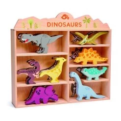 Tender Leaf Toys Tender Leaf Dinosaur Display Shelf 9 Piece Set